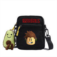 Ro-Bloxs กระเป๋าสะพายสำหรับเด็ก Boys Cross Body กระเป๋ากระเป๋าสะพายเกม Virtual World การ์ตูนกระเป๋าสะพายน่ารักกระเป๋าผ้าใบสะพายข้างนักเรียนขนาดเล็กกระเป๋าสี่เหลี่ยม