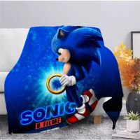 2023 in stock SW    Sonic The Hedgehog Collection Bedroom Living Room Office Stylish Flannel Blanket，Contact the seller to customize the pattern for free