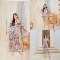 ชุดนอน Muslin pajamas  ชุดนอน  ซาติน Silk Satin ผ้านุ่มลื่น ใส่สบาย ( รุ่น T1010,N1010,L1010 )