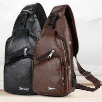 【jw】✑❃  Mens Crossbody USB Chest Designer Messenger bag Leather Shoulder Diagonal 2023 new Back Pack