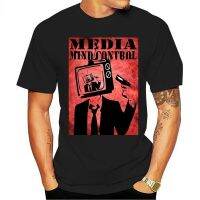 Media Mind Control สมองล้าง T เสื้อ Nwo New World Order ทีวีข่าวปลอมโปสเตอร์กราฟิกเสื้อยืดผู้หญิงผู้ชายสบายๆเสื้อ Tee