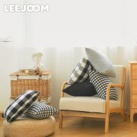 hot！【DT】♀  LEEJOOM Checkered Cushion Cover Nodic Pillowcase Throw Sofa 30x50cm/45x45cm