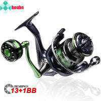 Ultralight Spinning Fishing Reel อัตราทดเกียร์5.2:1 13 + 1bb Max Drag Power Fishing Tackle พร้อมที่จับโลหะ