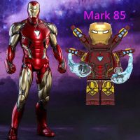 Mark 85 Nano Warframe 2.0 Avengers 4 Endgame ใช้งานร่วมกับ Legoing Minifigures Marvel Superhero Iron Man บล็อกตัวต่อเด็กของเล่น DIY สำหรับเด็ก