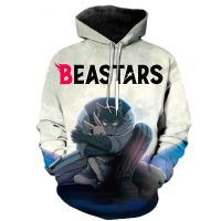 Beastars-Sudadera con capucha de Anime 3D para hombre y mujer, ropa informal con estampado, de manga larga, de gran tamaño, otoño e invierno, 2023