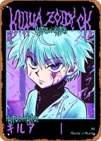 The Classic วิดีโอเกมแบบอาร์เคดโปสเตอร์โลหะป้ายดีบุกตัวละครอนิเมะ Killua ศิลปะบนผนังการตกแต่งป้ายดีบุก-8x12inch