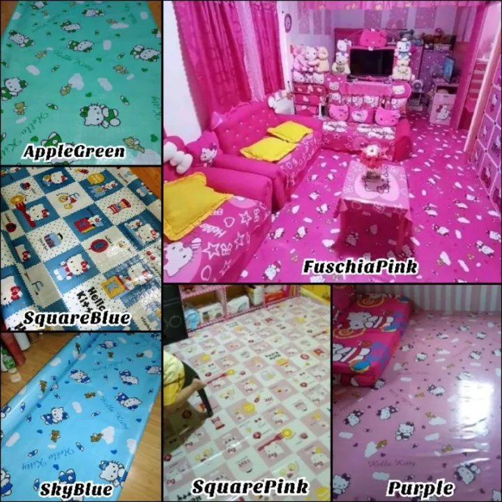 carpet Hello Kitty Rubberized Linoleum Floormat Per yard | Lazada PH