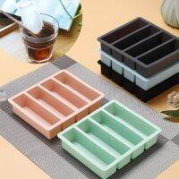 hot【cw】 strip silicone 4 grid giant ice cubes square tray mold 6 colors non-toxic durable wine cube manufacturers