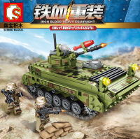 ProudNada Toys ของเล่นเด็ก ตัวต่อเลโก้ เลโก้ รถถัง ทหาร S SEMBO BLOCK IRON BLOOD HEAVY EQUIPMENT 376+PCS 105530