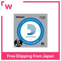 เหล็กธรรมดา DAddario 020 PL020สายกุหลาบสำหรับไฟฟ้า/กีตาร์โปร่งชุด5ชิ้น