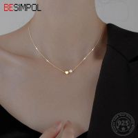 Besimpol Genuine 925 Sterling Silver Pearl Necklace Elegant Heart Choker Necklace For Party Women Luxury Fine Jewelry Gifts