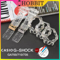 สายนาฬิกาสำหรับ Casio G-Shock GA-700 GA-710 GA-735นาฬิกาอุปกรณ์เสริมเรซิ่นนาฬิกาวงป้องกันที่ครอบคลุมกรณี GA700สายรัดข้อมือ