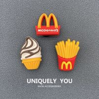 Jibbitz cross charms ตัวติดรองเท้า ลายการ์ตูนไอศกรีม McDonalds แฟชั่น สําหรับตกแต่ง DIY