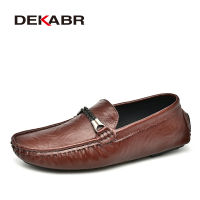 DEKABR ยี่ห้อใหม่ผู้ชายรองเท้าสบายๆผู้ชายหนัง Loafers รองเท้าแตะนุ่มลื่นรองเท้าขับรถแฟชั่นผู้ชายรองเท้าขนาด38-47