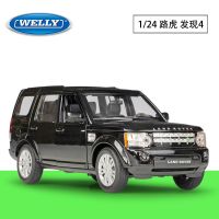 WELLY Model Car 1:24 Diecast Classic Alloy Car Toy Land Rover Discovery 4 Off-Road Metal Toy Car For Children Gifts Collection Die-Cast Vehicles