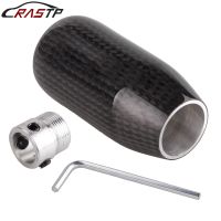 【CW】 RASTP-Racing Carbon Fiber Car Modification Gear Shift Knob Manual Transmission With Gear Knob Limiter Adapter RS-SFN113