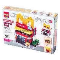 ProudNada Toys ของเล่นเด็กชุดตัวต่อเลโก้ร้านค้า DR.STAR Western Food 227 PCS NO.412-3