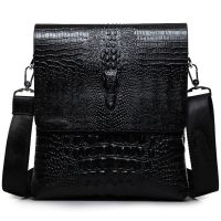 Luxury Brand Messenger Bag For Men Leather Business Alligator Shoulder Bags Male Casual Satchel Crocodile Grain Crossbody Bag