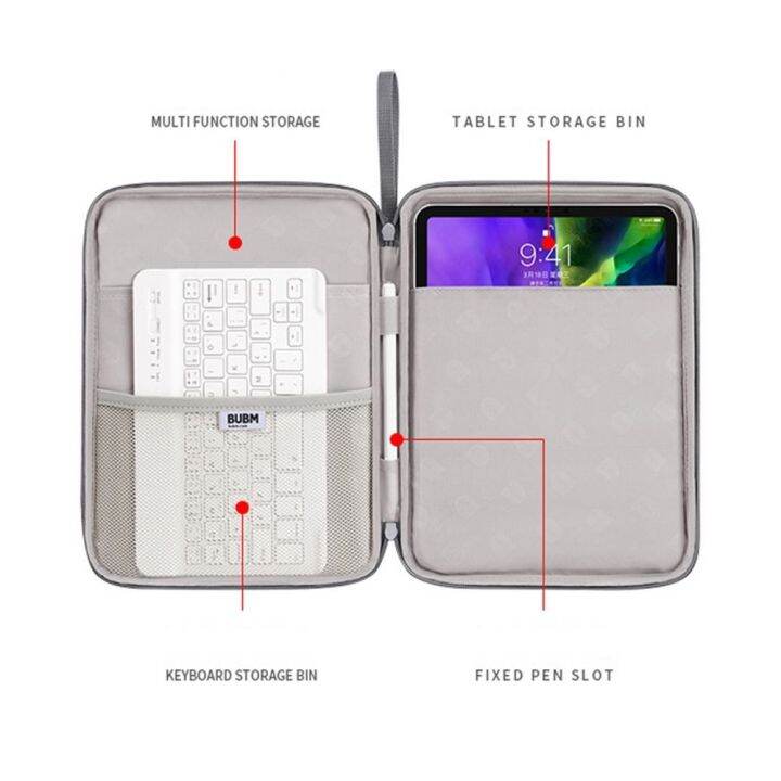 dt-hot-tablet-sleeve-case-handbag-cable-storage-shockproof-keyboard-cover-case-protective-pouch-for-ipad-huawei-samsung-xiaomi