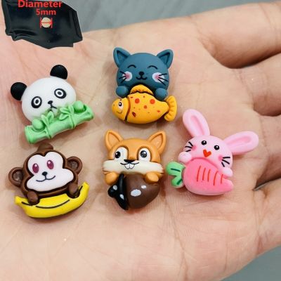 1PCS Resin Cute Cartoon Fridge Magnetic Sticker Kawaii Fox Cat Rabbit Monkey Panda Carrot Refrigerator Magnets Children Gifts