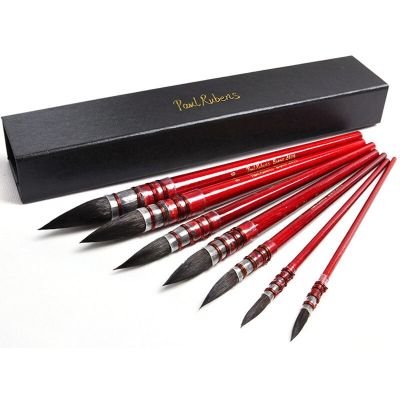 Paul Rubens 1/7/9Pcs High Quality Squirrels Hair Artist Watercolor Paint Brush Pointed Painting Brushes Calligraph Art Supplies