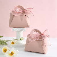 Party Supplies For Distribution Bow Ribbon Packaging Bags Event Party Favor Packaging Leather Gift Bags Wedding Favor Bags