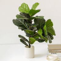 【cw】64cm-122cm Tropical Artificial Plants Large Ficus Tree Plastic Banyan Leaves Real Touch Potted Plants nch for Room Home Decor