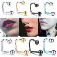 Jewelry Sexy Septum Earring Stud Helix Tragus Ear Punk Piercings Lip Monore Labret Loop Lippy Top Ball 16G Steel 1PC