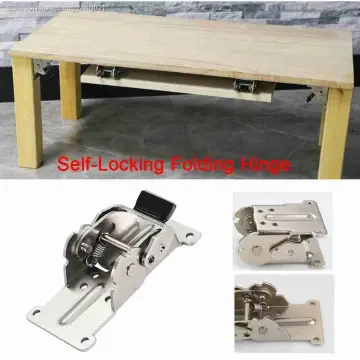4Pcs 90 Degree Self-Locking Folding Hinge Lock Table Legs Chair Extension  Foldable Self Locking Fold