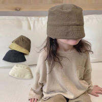 Kids Japan style solid color simple bucket hat Boys and Girls casual all-match Fisherman cap