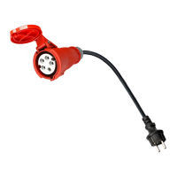 EV Charger Type 2 16A 3phase 11kw Adaptor CEE Red to Schuko With 1m Cable For Electric Car Charging EVSE