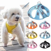 【jw】◑☋✕ New Dog Harness Breathable Small Collar and Leash Set Adjustable for Chihuahua Chest