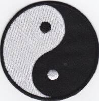 iron on patch Embroidery Yin Yang China Martial Art 8 cm เทควันโด หยินหยาง ศิลปะการต่อสู้ ตัวรีด เย็บติดผ้าประเทศไทย โลโก้ปัก มีกาวสำหรับรีด ตกแต่งเสื้