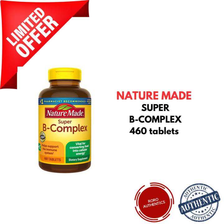 Nature Made Super B-Complex, 460 Tablets [Expiry 07/2023] | Lazada PH