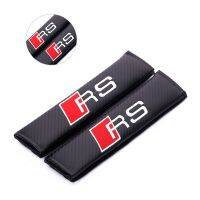 Audi RS รถคาร์บอนไฟเบอร์ที่นั่งหมอนรองคอเข็มขัดนิรภัยเคสไอแพดไหล่ Pad Gap รั่วรั่วปลั๊กกระบังแสงที่หนีบ CD Catcher กล่องพวงมาลัยรถยนต์ฝาครอบ