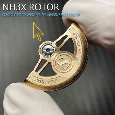 hot【DT】 Modification NH35 Oscillating Weight Rotors Metal Rosegold Compatible with NH3 Mechanical Movement NH36 NH38 NH39