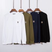 Carhartt Carhartt เสื้อยืดแขนยาว สีพื้น แฟชั่นคู่รัก