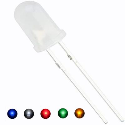 100Pcs 5mm Diffused LED Diode High Intensity Super Bright Lighting Bulbs Electronics Components Lamps Fog Light Emitting Diodes