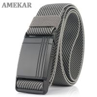 Men Slide Metal Magnetic Buckle Adjustable Belt Male Military Combat Tactical High Quality Elastic Trousers Belts