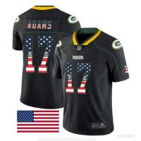 New high-quality and most popular jerseys Estar Green Bay Packers NFL Football Jersey Adams Rodgers T Shirt Jersey USA Flag Legend Series Sport Tee s