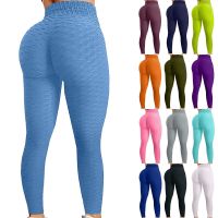 Push Up Leggings ผู้หญิง Butt Crack กีฬาฟิตเนสสูงเอว Leggings เซ็กซี่ Butt Lifting Scrunch ออกกำลังกาย Gym Tights กางเกง