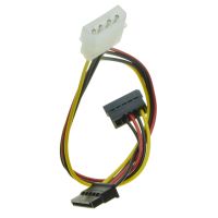 4pin Molex ตัวผู้1ถึง2 Sata ตัวเมียพอร์ตจ่ายไฟสายพ่วงจ่ายไฟ Ide ไปยัง15pin คู่แยก Sata Y