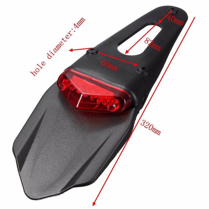 cw-motorcycle-rearfor-crf-yzexc-wrf-250-400-426-450road-dirt-pit-bikemudguard-w-led-brake-stop-tail-lamp