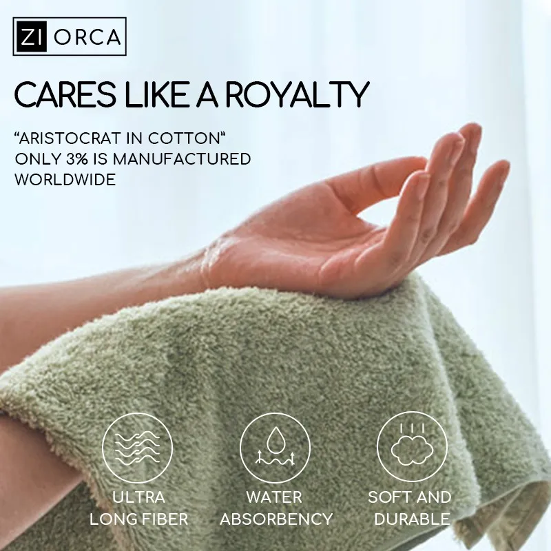 Ziorca Supima Antibacterial Face Towel 35 x 75cm 130g 100% Pima Cotton – ZI  ORCA