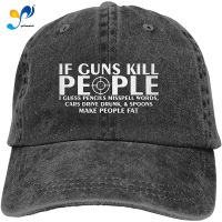 If Guns Kill People Pencil Mispell Cars Drive Twill Baseball Caps Hats Funny Humor Irony Graphics Of Adult Gift Gorras Hombre