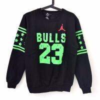 เสื้อแฟชั่น แขนยาว สกรีน BULLS 23 สีดำ 3600