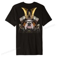 เสื้อยืดผ้าฝ้าย เสื้อยืดลําลอง แขนสั้น พิมพ์ลาย Bulldog Warrior Samurai พรีเมี่ยม เข้ากับทุกการแต่งกาย สไตล์ญี่ปุ่น สําห  2UFG