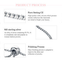 Hot100 แท้925เงินสเตอร์ลิงปรับสร้อยข้อมือเทนนิสสำหรับผู้หญิงคริสตัล CZ เครื่องประดับของขวัญ2018แฟชั่นสร้อยข้อมือ