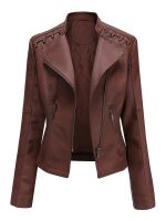 [COD] Jacket Leather 2023 Oversize Pu Faux Jackets Motorcycle Coat Female Outwear