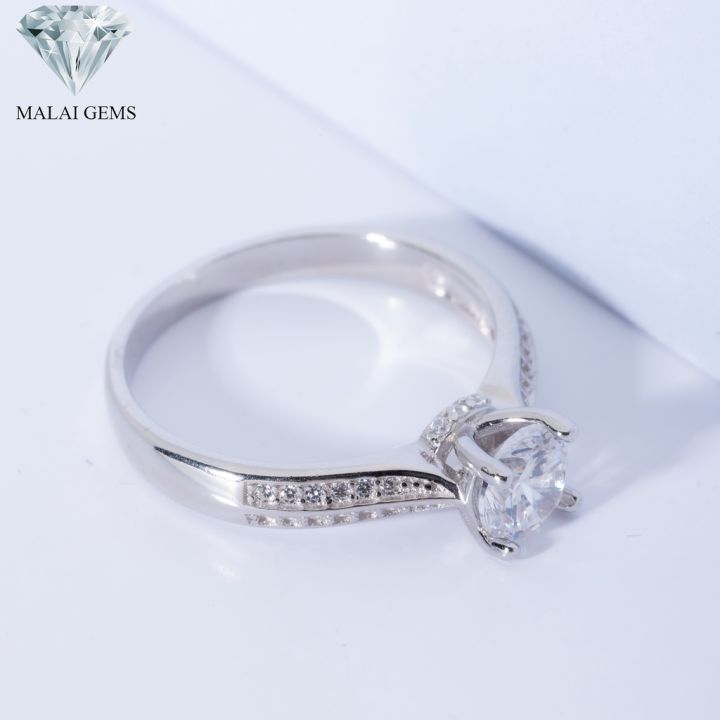 malai-gems-แหวนเพชร-เงินแท้-925-เคลือบทองคำขาว-ประดับเพชรสวิส-cz-รุ่น071-1r1627-แหวนเพชร-เงินแท้-925-เคลือบทองคำขาว-ประด